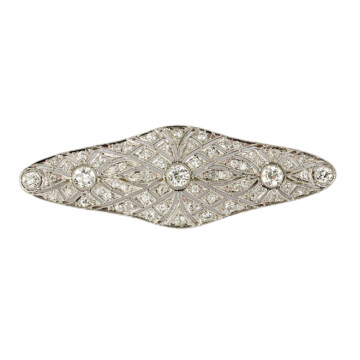 Featured image of this Women’s Vintage Platinum Diamond Brooch