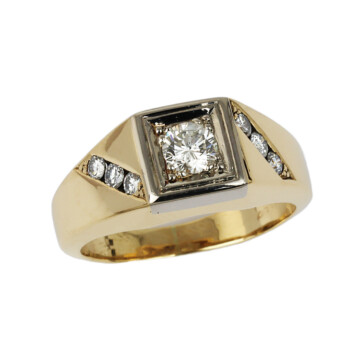 Featured image of this Men’s 18k Yellow Gold Diamond Ring