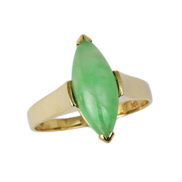 Featured image of this Women’s 14k Yellow Gold Jade Ring