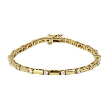 Featured image of this Women’s 14k Yellow Gold Diamond Link Bracelet