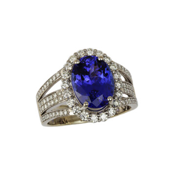 Featured image of this Women’s 14k White Gold Diamond, Tanzanite Ring