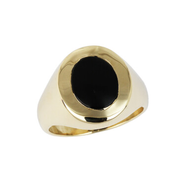 Featured image of this Men’s 14k Yellow Gold Onyx Ring