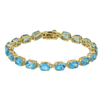 Featured image of this Women’s 14k Yellow Gold, Blue Topaz Bracelet