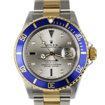 Featured image of this Men’s 18k Yellow Gold & Stainless Steel Submariner Rolex Wristwatch – 40mm Case