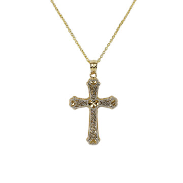 Featured image of this Women’s 14k Yellow Gold Cross Necklace