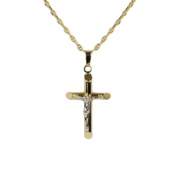 Featured image of this Women’s 14k Yellow Gold Crucifix Necklace