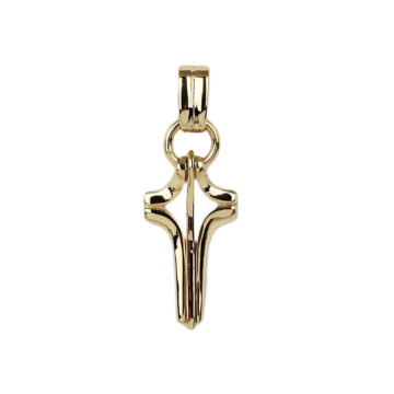 Featured image of this Unisex 14k Yellow Gold Cross Pendant