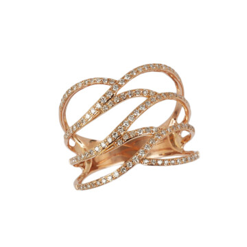 Featured image of this Women’s 14k Rose Gold Diamond Ring