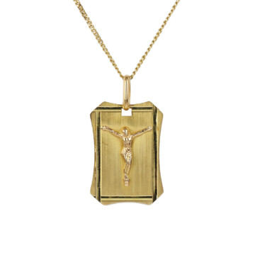 Featured image of this Women’s 14k Yellow Gold Crucifix Necklace