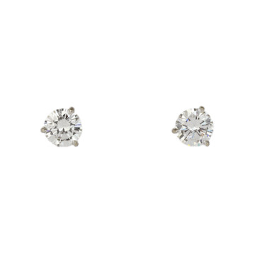 Featured image of this Women’s 18k White Gold Diamond Stud Earrings GIA Cert