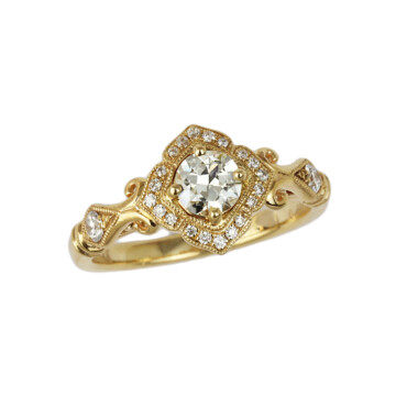 Featured image of this Women’s 14k Yellow Gold Diamond Ring EGL Cert