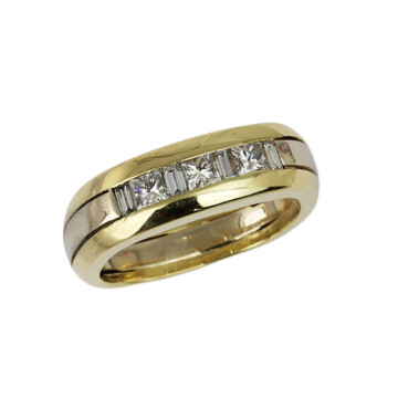 Featured image of this Men’s 18k Yellow & White Gold Diamond Ring
