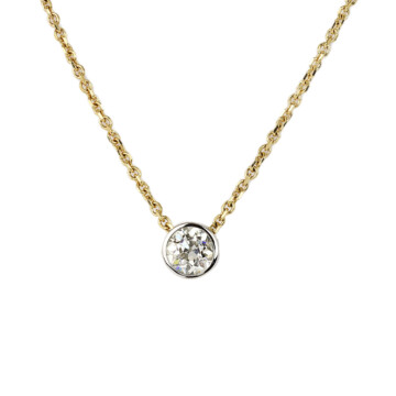 Featured image of this Women’s 14k Yellow Gold Diamond Necklace EGL Cert