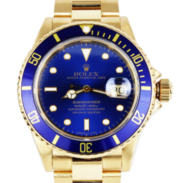 Featured image of this Men’s 18k Yellow Gold Submariner Rolex Wristwatch – 40mm Case