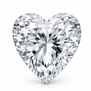 EGL Certified 0.46ct Heart Cut Diamond D/VS2