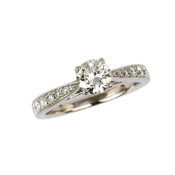 Featured image of this Women’s 14k White Gold Diamond Bridal Ring EGL Cert Size 6