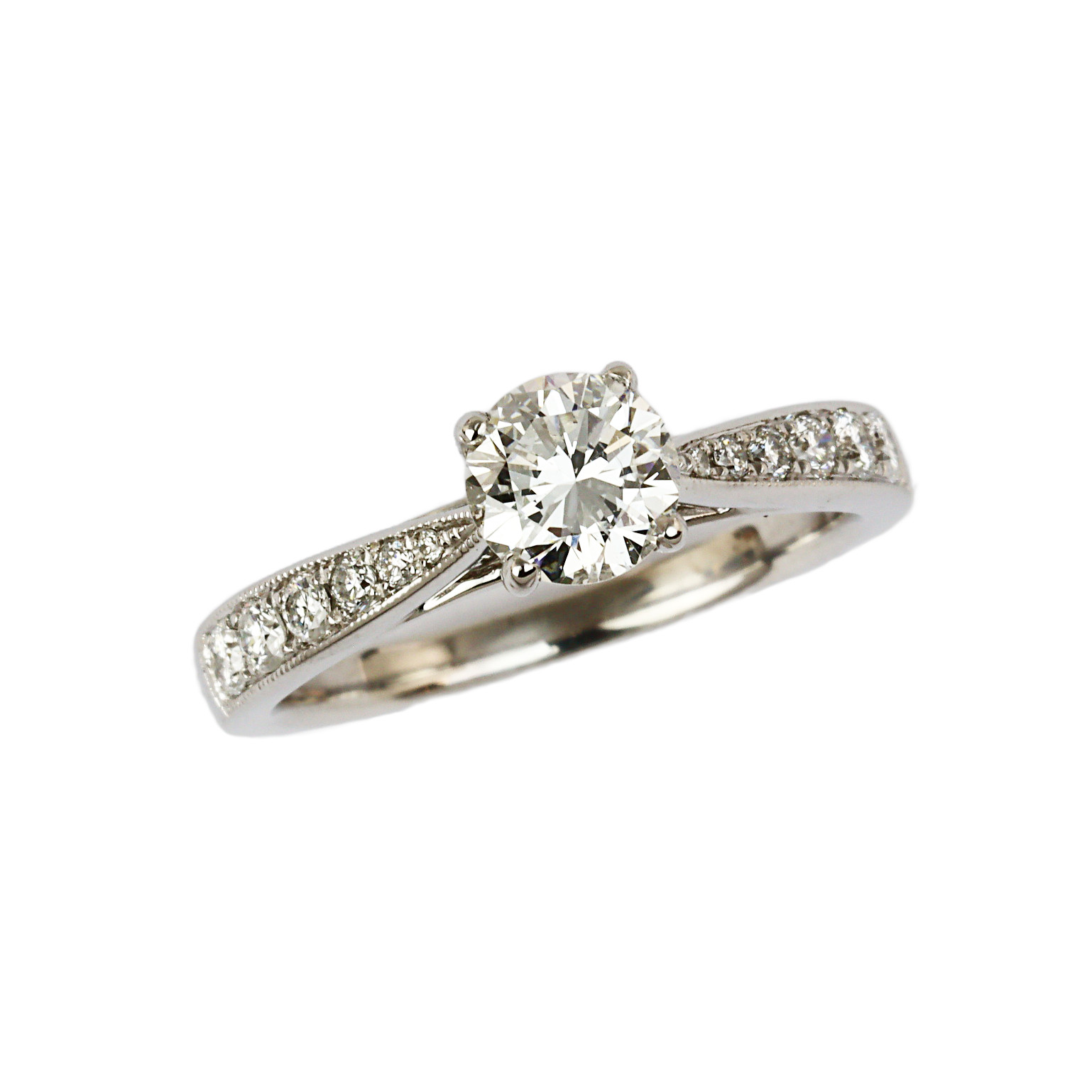 Featured image of this Women’s 14k White Gold Diamond Bridal Ring EGL Cert Size 6
