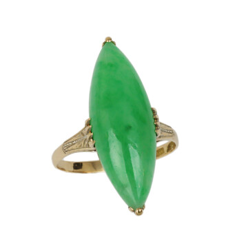 Featured image of this Women’s 18k Yellow Gold Jadeite Ring