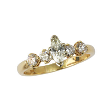 Featured image of this Women’s 14k Yellow Gold Diamond Bridal Ring