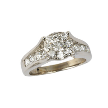 Featured image of this Women’s 14k White Gold Diamond Bridal Ring