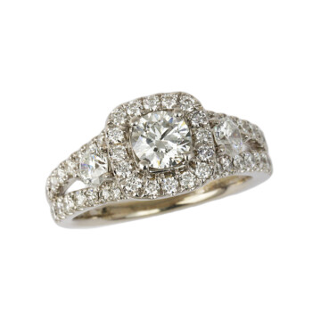 Featured image of this Women’s 14k White Gold Diamond Bridal Ring
