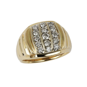 Featured image of this Men’s 14k Yellow Gold Diamond Ring
