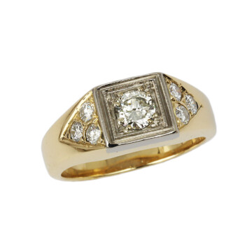 Featured image of this Men’s 18k Yellow Gold Diamond Ring