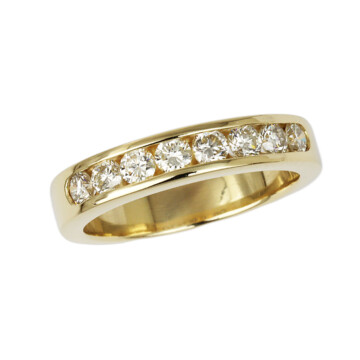 Featured image of this Men’s 14k Yellow Gold Diamond Band Ring