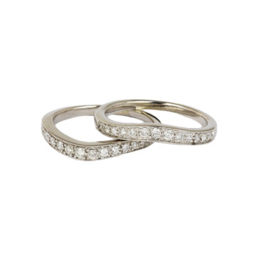 Featured image of this Women’s 14k White Gold Diamond Bridal Band Set