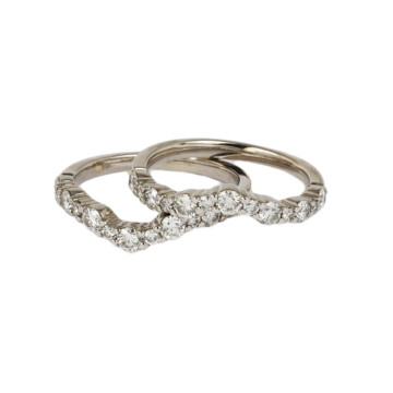 Featured image of this Women’s 14k White Gold Diamond Bridal Ring Set