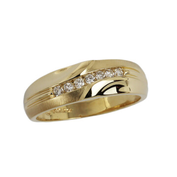 Featured image of this Men’s 14k Yellow Gold Diamond Band Ring