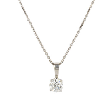 Featured image of this Women’s 14k White Gold Diamond Solitaire Necklace