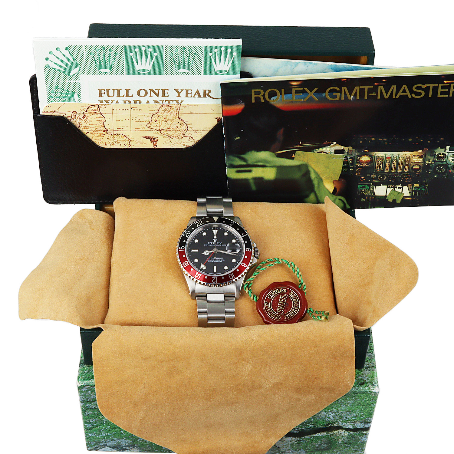 Gallery image of this Men’s Stainless Steel GMT Master II “Coke” Rolex Wristwatch – 40mm Case