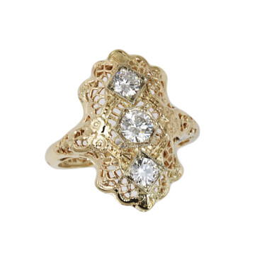 Featured image of this Women’s 14k Yellow Gold Diamond Ring