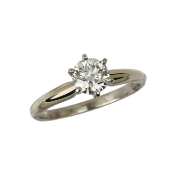 Featured image of this Women’s 14k White Gold Diamond Bridal Ring EGL Cert