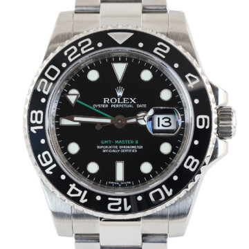 Featured image of this Stainless Steel GMT Master II Rolex Wristwatch – 40mm Case