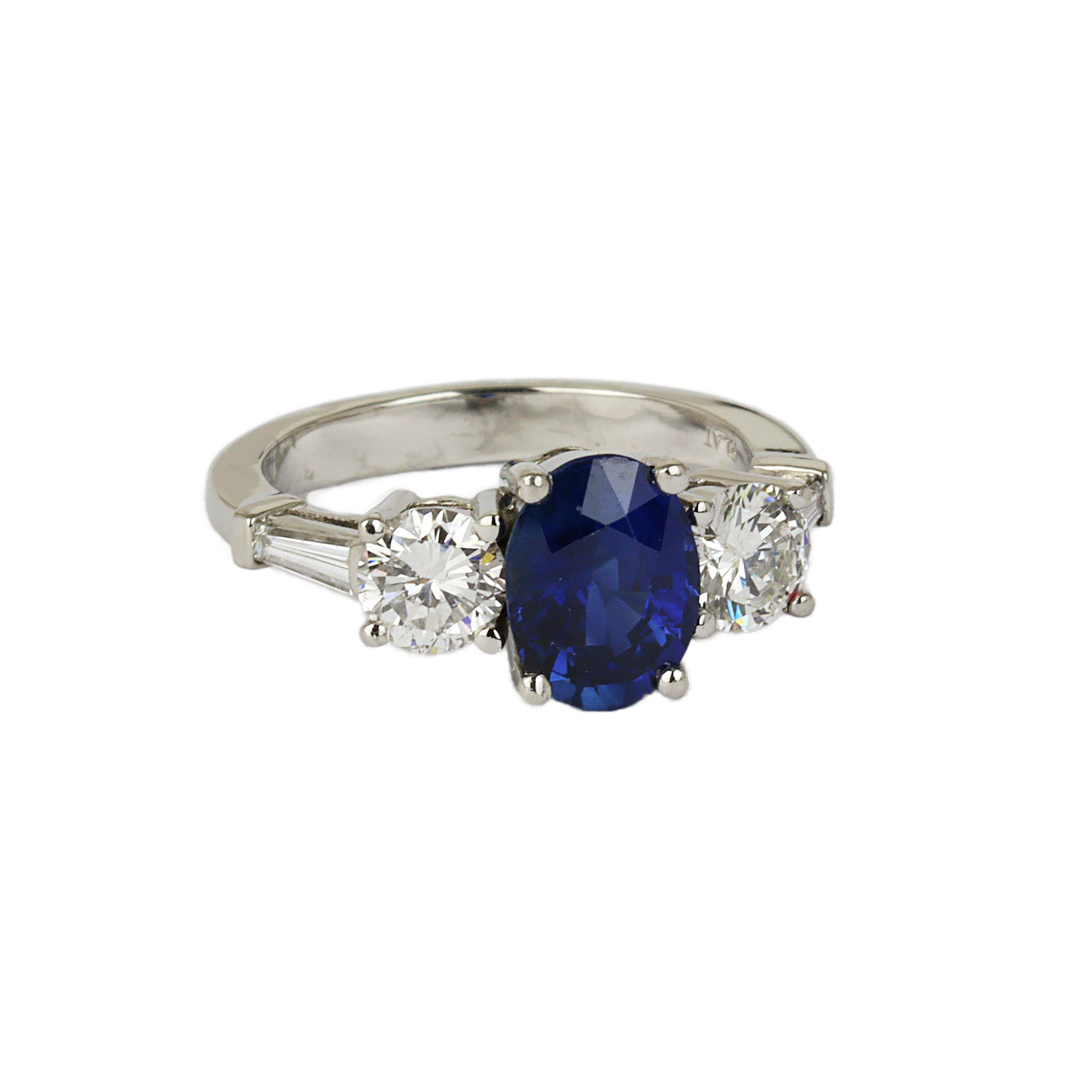Gallery image of this Women’s Platinum Sapphire Ring GIA Cert