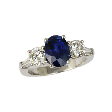 Featured image of this Women’s Platinum Sapphire Ring GIA Cert