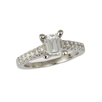 Featured image of this Women’s 18k White Gold Diamond Ring GIA Cert Size 6.25