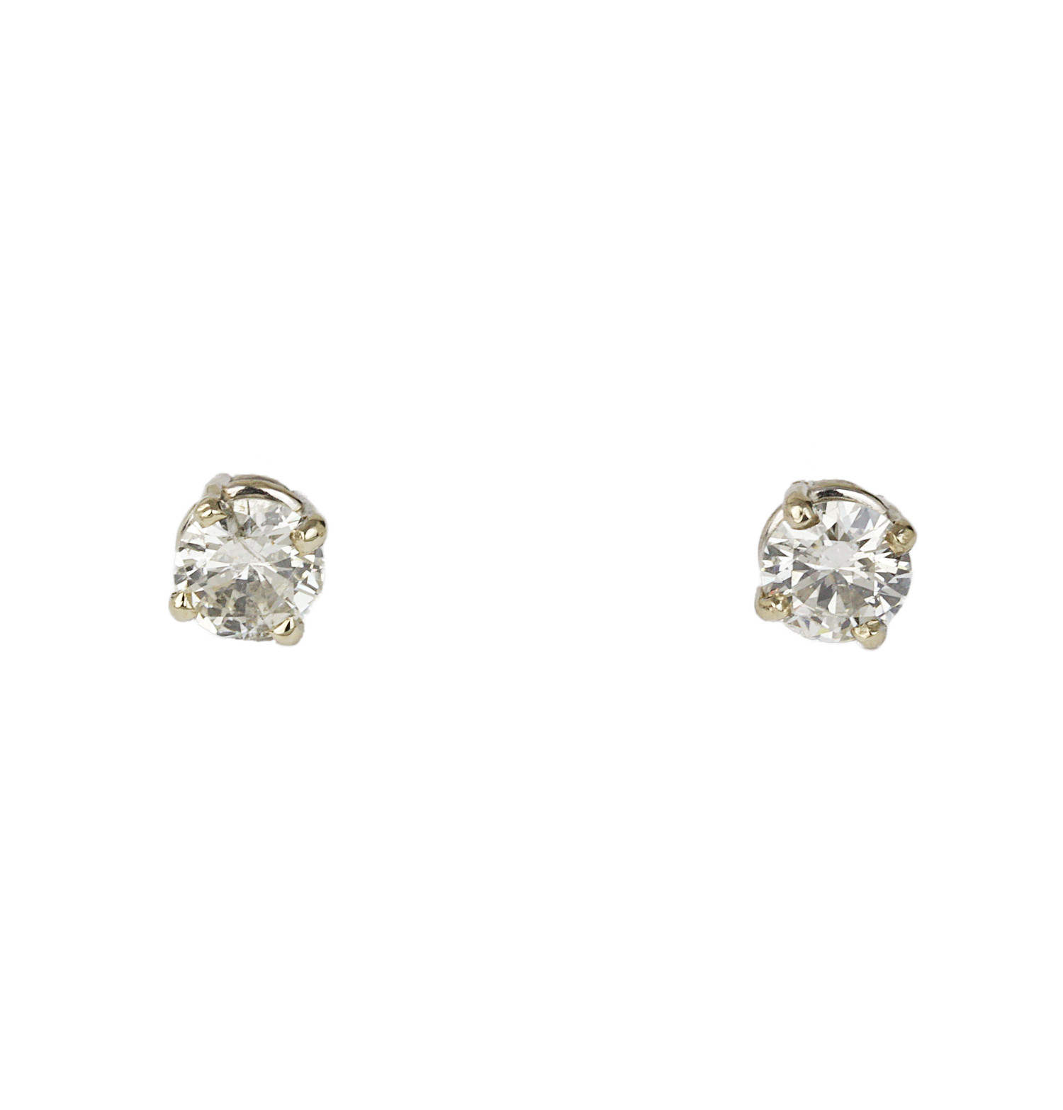 Featured image of this Women’s 14k White Gold Diamond Stud Earrings EGL Cert