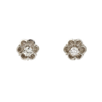 Featured image of this Women’s 14k White Gold Diamond Stud Earrings EGL Cert