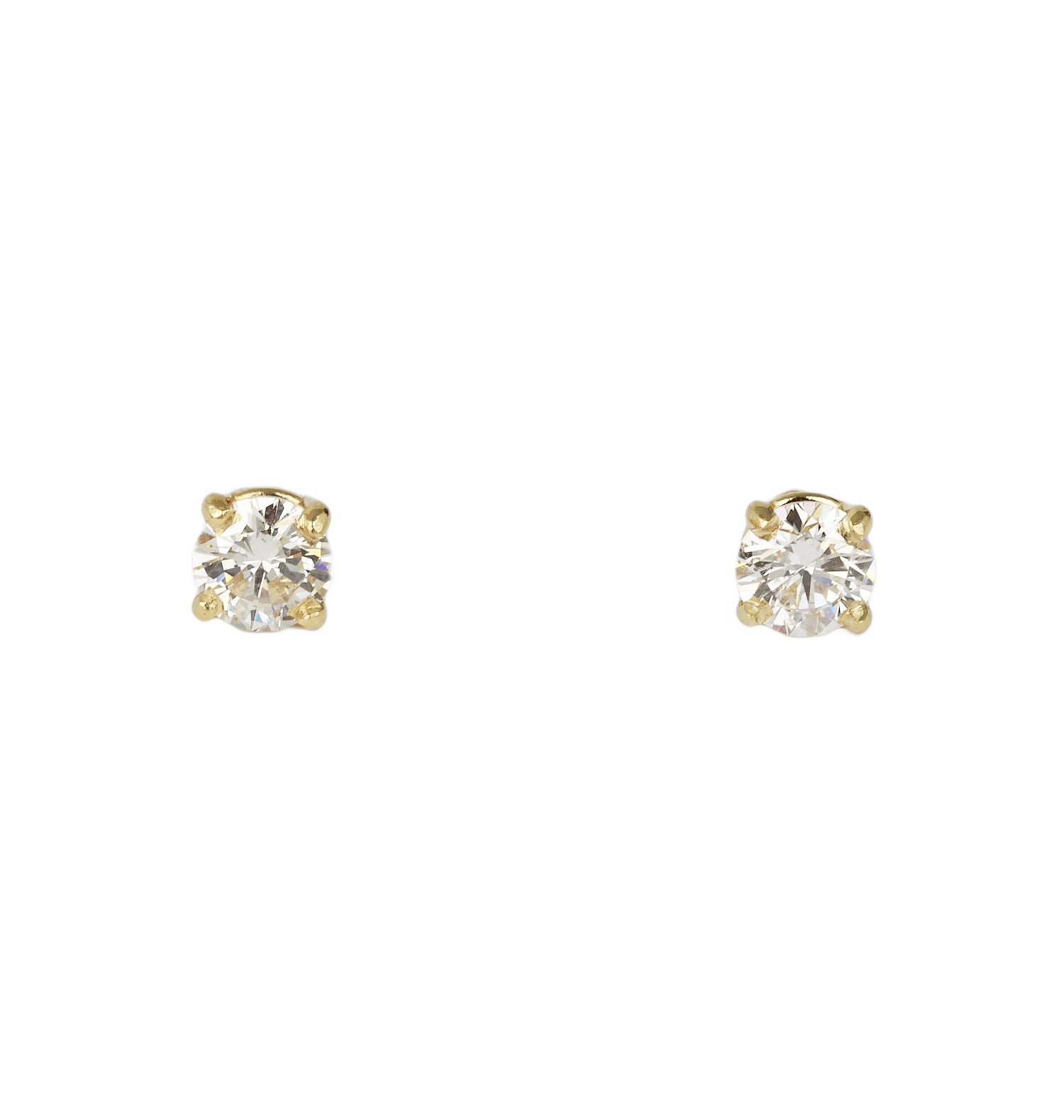 Featured image of this Women’s 14k Yellow Gold Diamond Stud Earrings EGL Cert