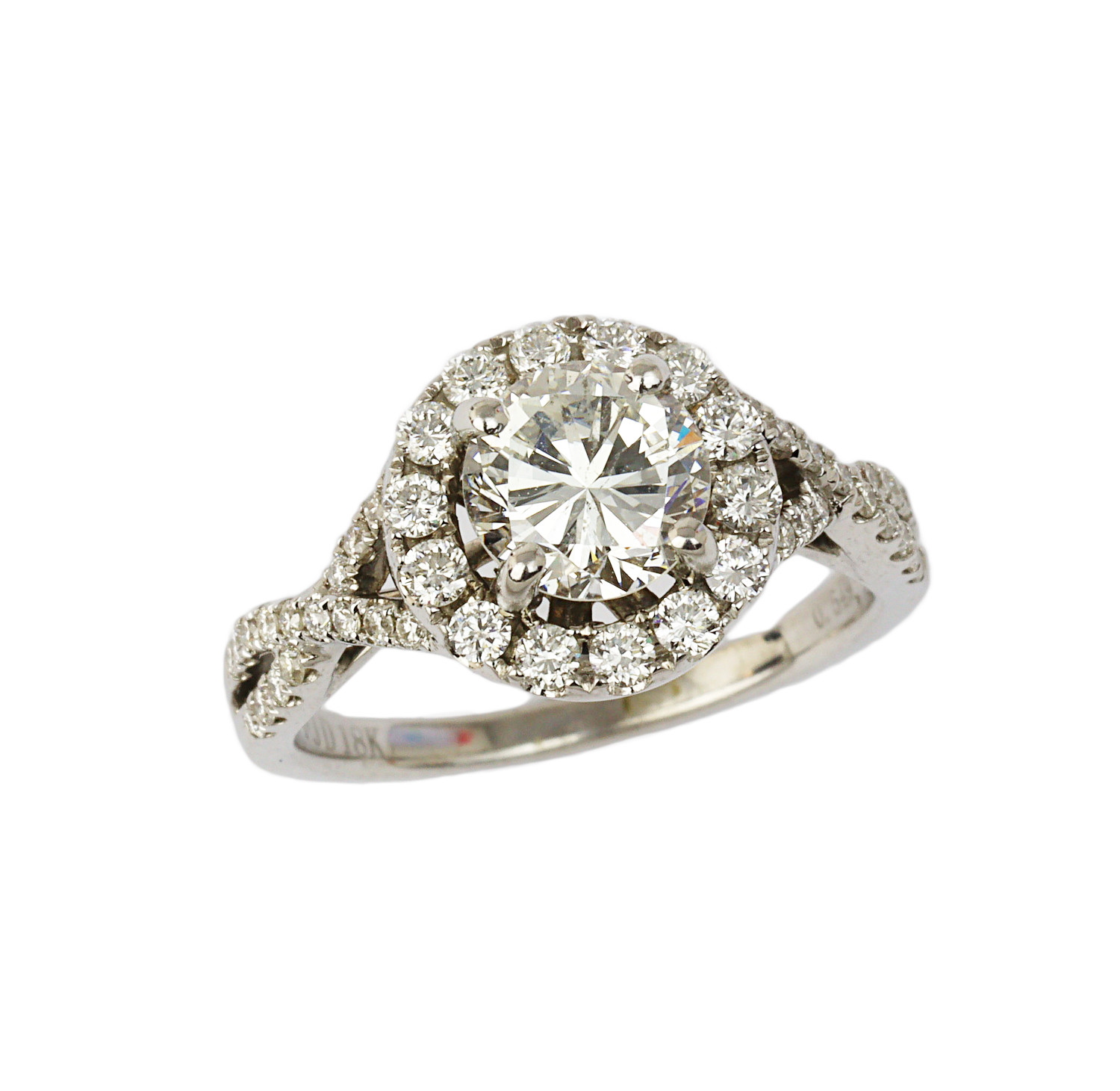 Featured image of this Women’s 18k White Gold Diamond Bridal Ring EGL Cert