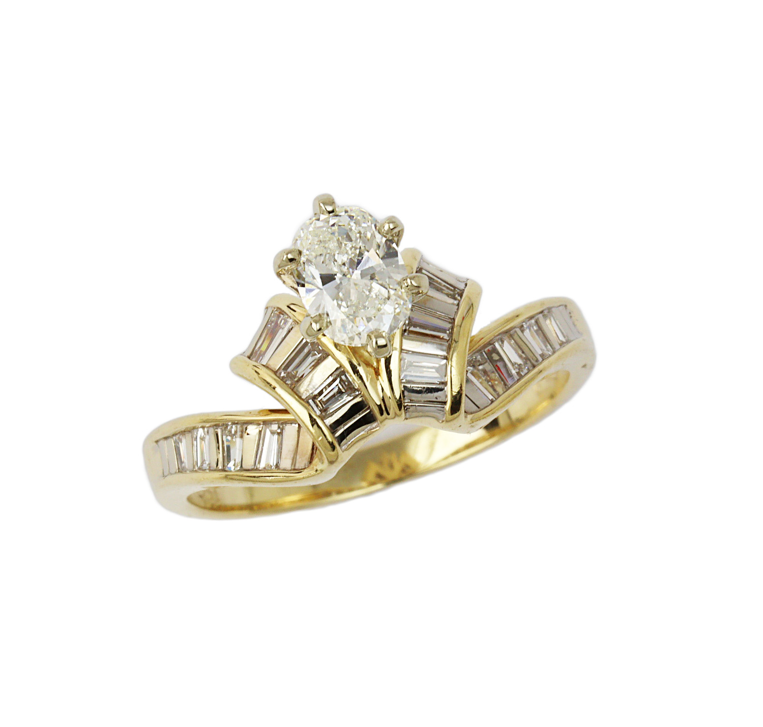 Featured image of this Women’s 14k Yellow Gold Diamond Bridal Ring EGL Cert