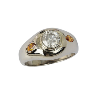 Featured image of this Men’s Platinum Diamond Ring EGL Cert