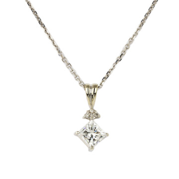 Featured image of this Women’s 14k White Gold Diamond Necklace EGL Cert