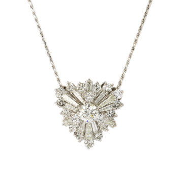 Featured image of this Women’s Platinum Diamond Necklace EGL Cert