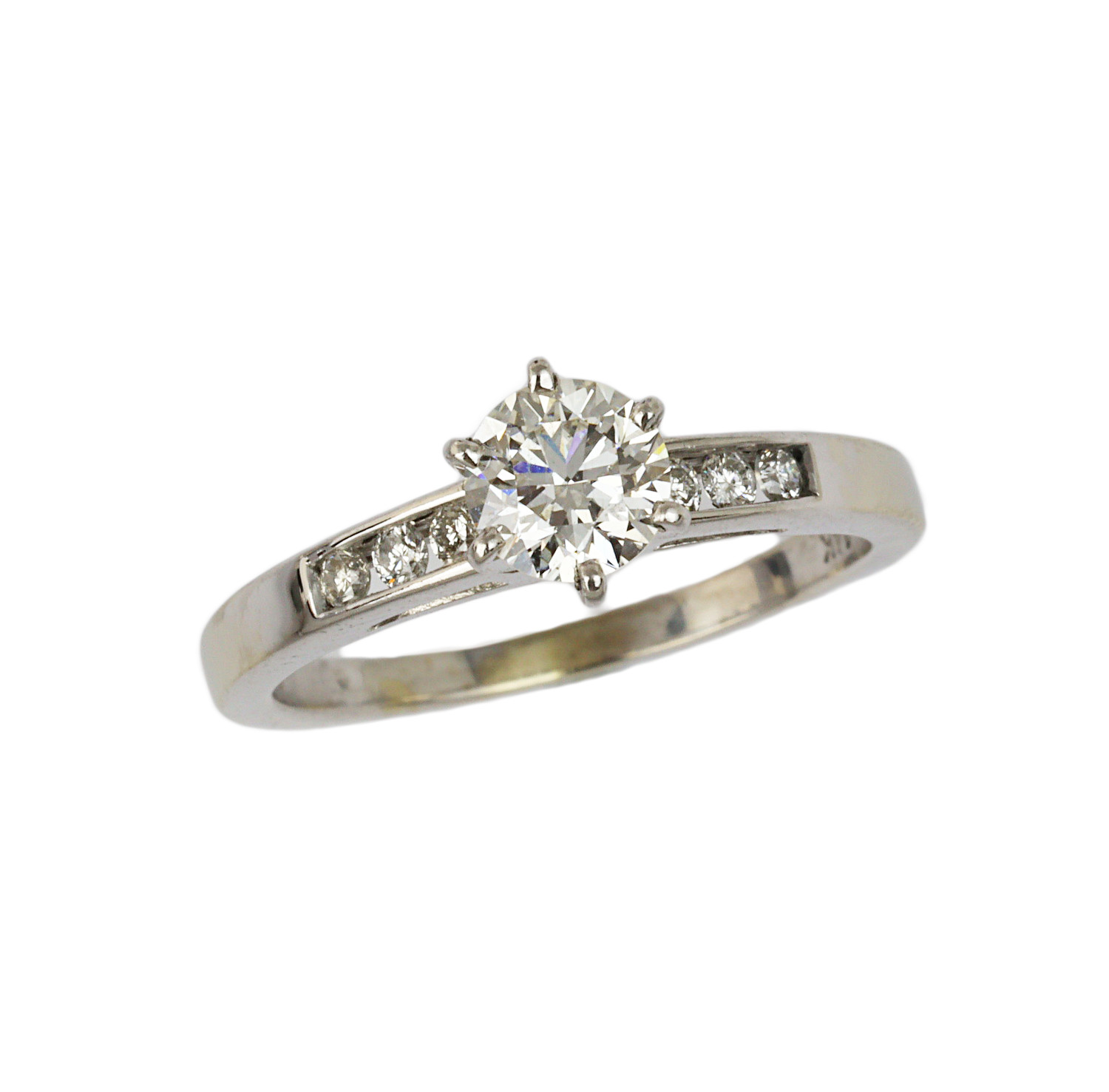 Featured image of this Women’s 14k White Gold Diamond Bridal Ring EGL Cert