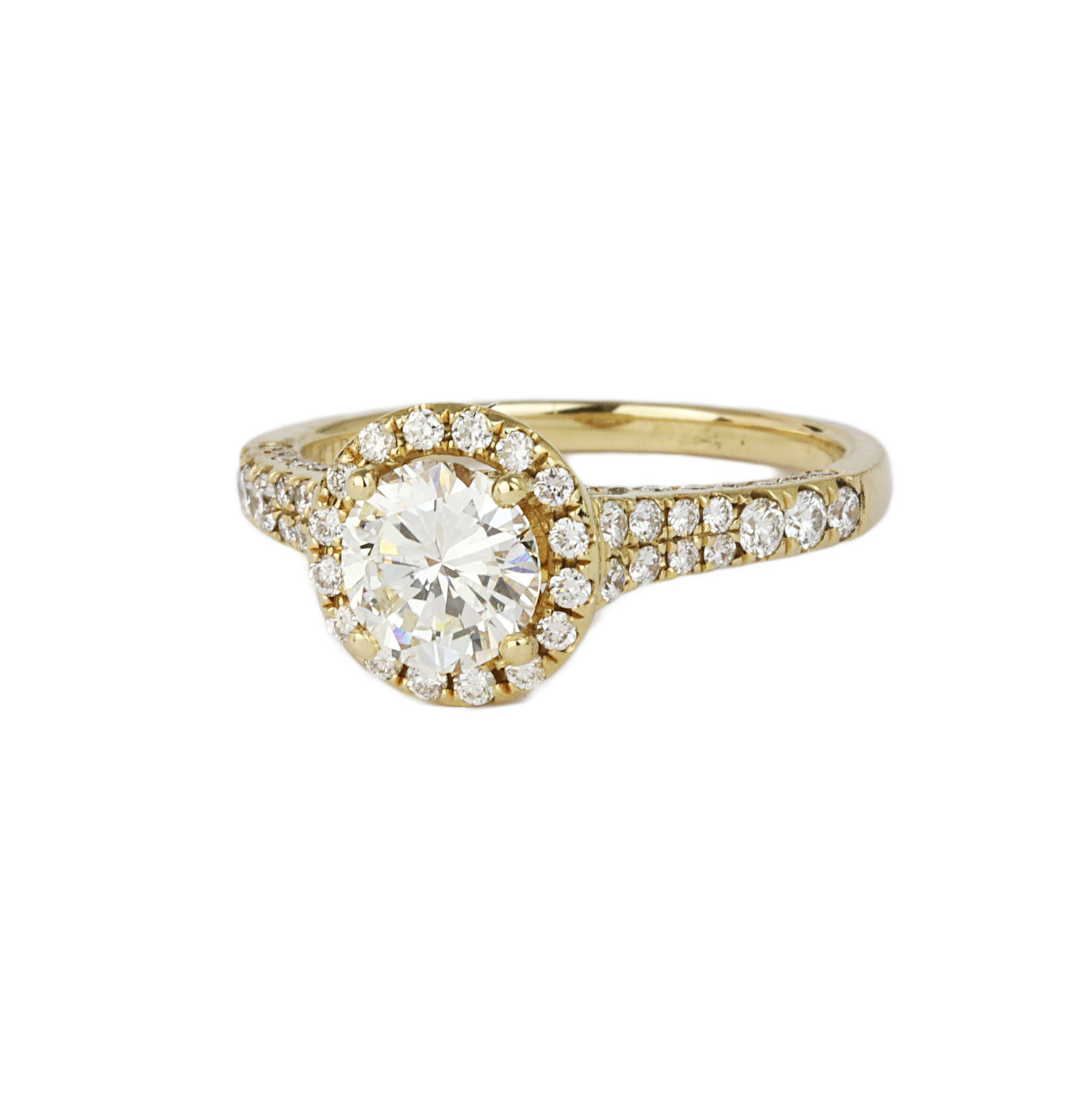 Gallery image of this Women’s 14k Yellow Gold Diamond Bridal Ring EGL Cert