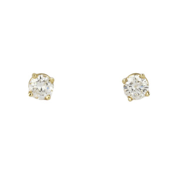 Featured image of this Women’s 14k Yellow Gold Diamond Stud Earrings EGL Cert